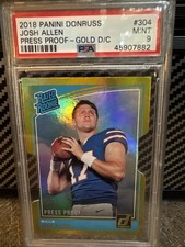 2018 Panini Donruss - Rated Rookie Josh Allen #304 Press Proof Gold Die-Cut (RC)