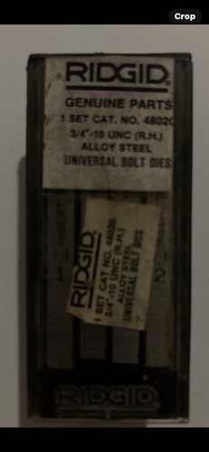 Ridgid Universal Bolt Dies size 3/4 -10 Cat #48020 alloy Steel - Picture 2 of 3