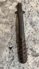 Antigua herramienta elevadora de tapa de placa de quemador de estufa de carbón de hierro fundido de 7 1/2 pulgadas