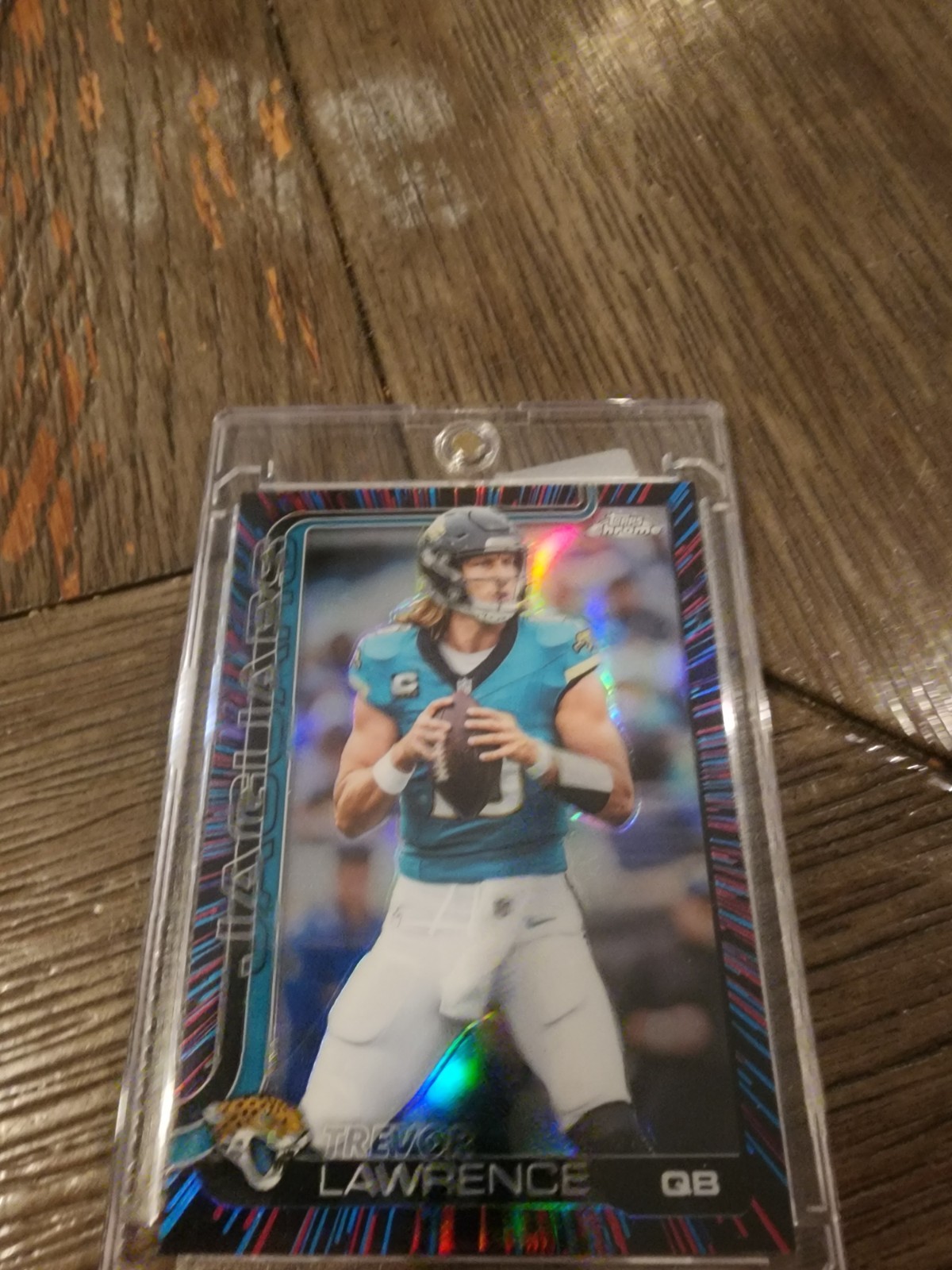 2025 Topps Chrome NFL - Trevor Lawrence Neon Pulse Refractor - Jaguars
