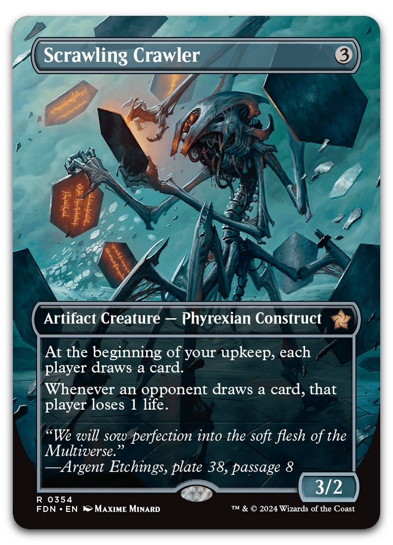 Scrawling Crawler (Borderless) #354 (NM) Foundations FDN Magic MTG