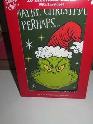 How the Grinch Stole Christmas Cards Box of 10 Licensed w Envelopes NIB