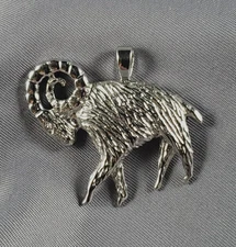 Vintage Forstner 925 Sterling Silver Aries Ram Zodiac Sign Pendant