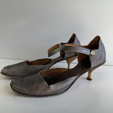 CYDWOQ Vintage Shoe Womens 38 8 Kitten Leather Academia USA Distressed