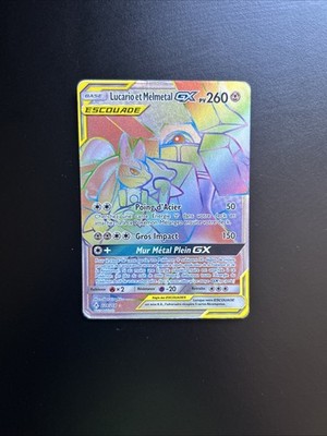 Lucario & Melmetal GX Holo Card 224/214 Secret Edition, Near Mint Condition