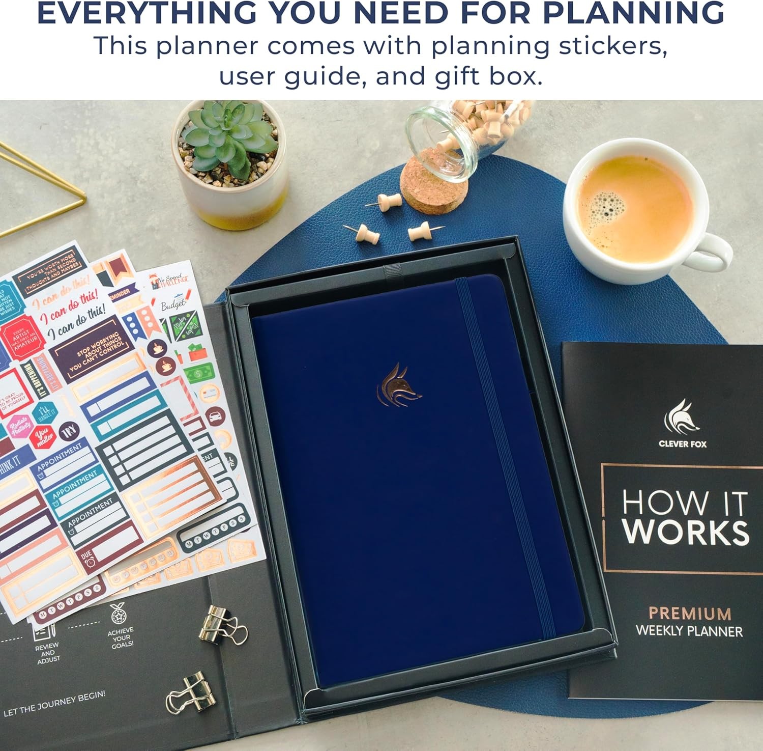 Clever Fox Dated Planner Premium 2026 – Weekly Agenda for Planning & Time Mana