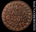 Mexico: 1881 One Tarea Baker's Guild Token - Scarce  No Reserve  #L7356 — photo 1