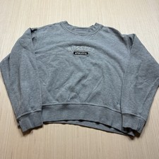 Vintage Russell Athletic Women  s L Cropped Blank Boxy Crewneck Sweatshirt Y2K