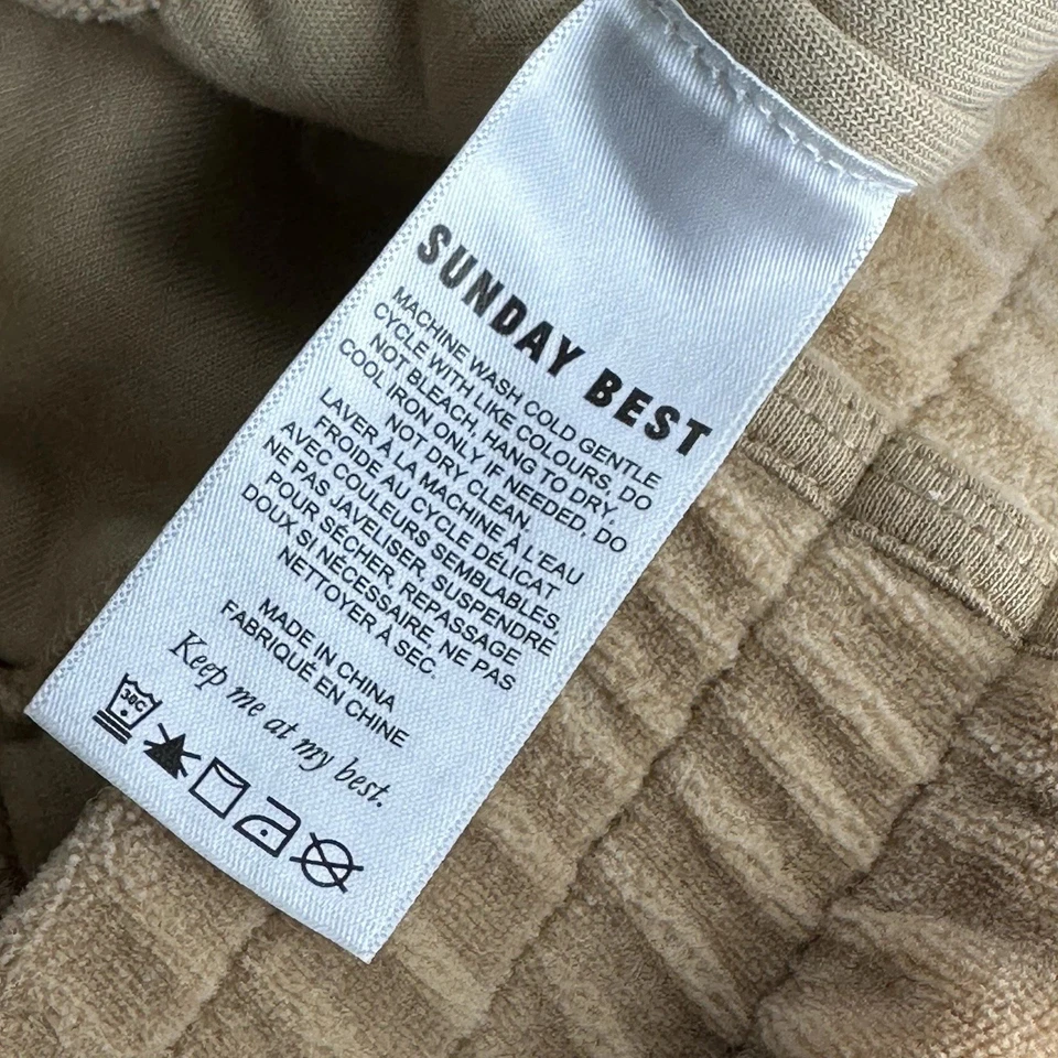 Pantalones Cortos para Sudar Aritzia Sunday Best Marrón Tela Terry Talla XS Ropa de Salón Acogedores Y2K Foto 3 de 4