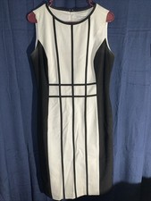 Calvin Klein Black & White Dress Size: 8