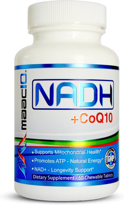 MAAC10 NADH + CoQ10 Supplement | Great Tasting Chewable Tablets | 50mg PANMOL  N