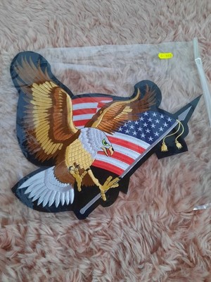 XXL Neu Aufnäher Aufbügeln Iron-On Patch USA Adler Biker