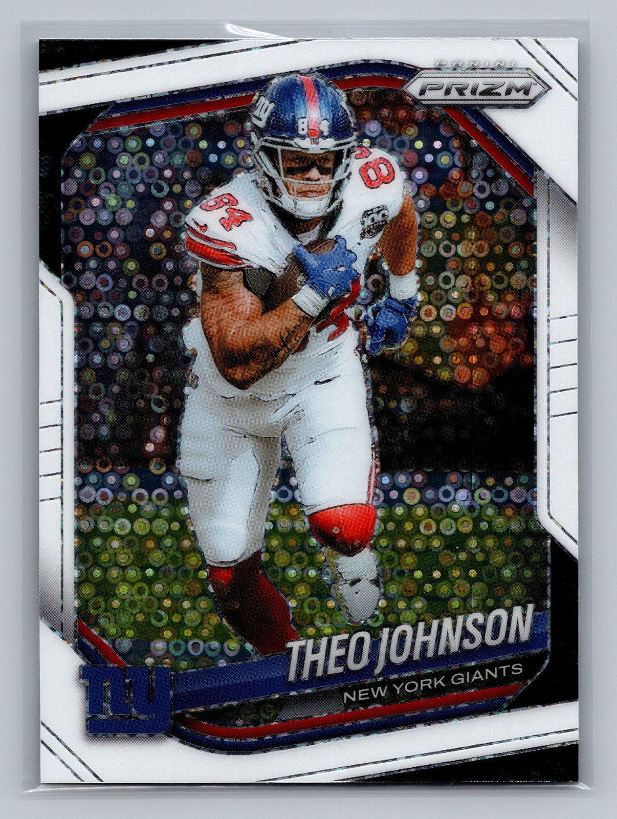 2025 Panini Prizm THEO JOHNSON #211 White Disco Prizm New York Giants