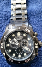 Invicta Men s Chronograph 200m Black Dial Sta...