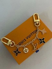 Luxury Monogram Flower Bag Charm  Gold Chain Purse Accessory