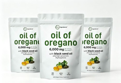 #ad Micro Ingredients Oil of Oregano 6000mg with Black Seed Oil 300 Softgels $34.19