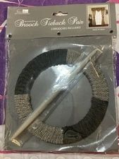 Vatican Homes Brooch Tieback Pair set of 2 NWT