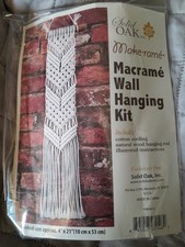 Solid Oak Macrame Wall Hanging Kit-Chevrons 4" 21"- MWH015