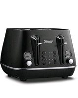Delonghi Distinta X 4 Slice Toaster CTIN4003BK Black | Matt Stainless Steel