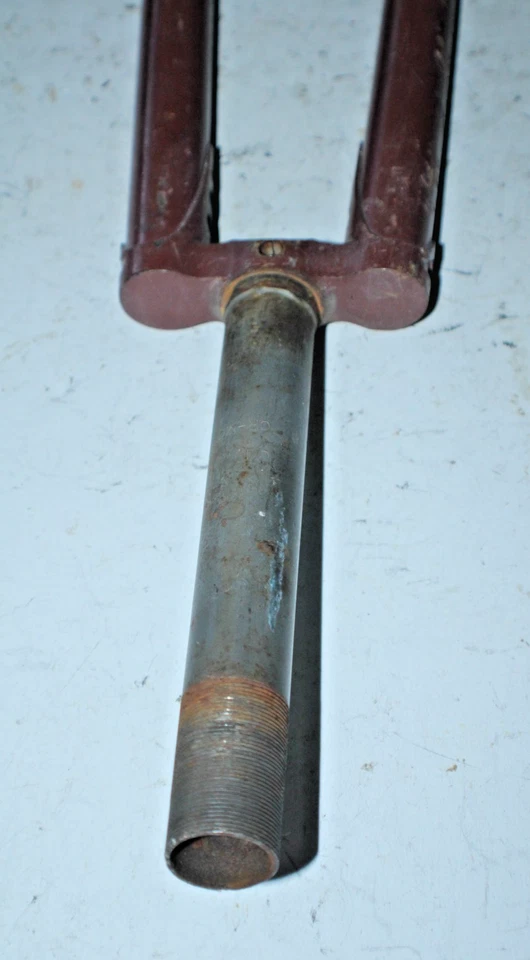 Vintage Columbus Road Bike Fork 27" 700c 1" Threaded 180mm Red Steel USA Shipper - Image 3 of 4