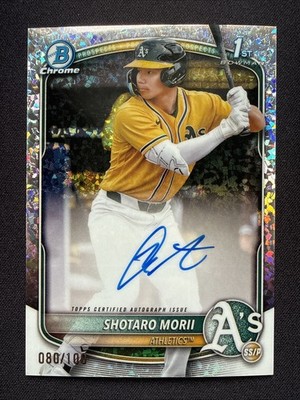 2025 Bowman Chrome - Shotaro Morii - Mini-Diamond Refractor Auto /100 🦐 A’S