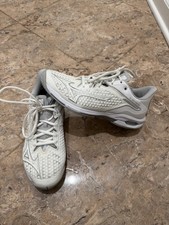 Mizuno Women's Wave Exceed Tour 6 AC Tennis Court Shoes White/Gray , Size 8 US