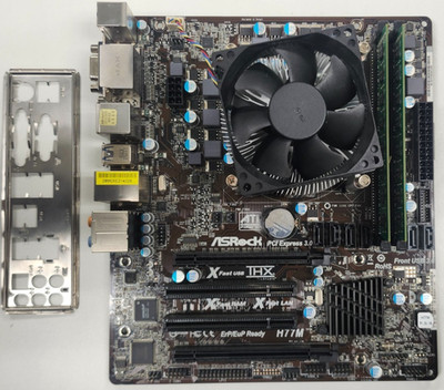 ASROCK H77M M-ATX Motherboard - W/Intel i5-3550 - 8GB RAM - *Tested*