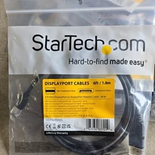 StarTech DisplayPort to Mini DisplayPort 1.2 Adapter Cable 6ft Black