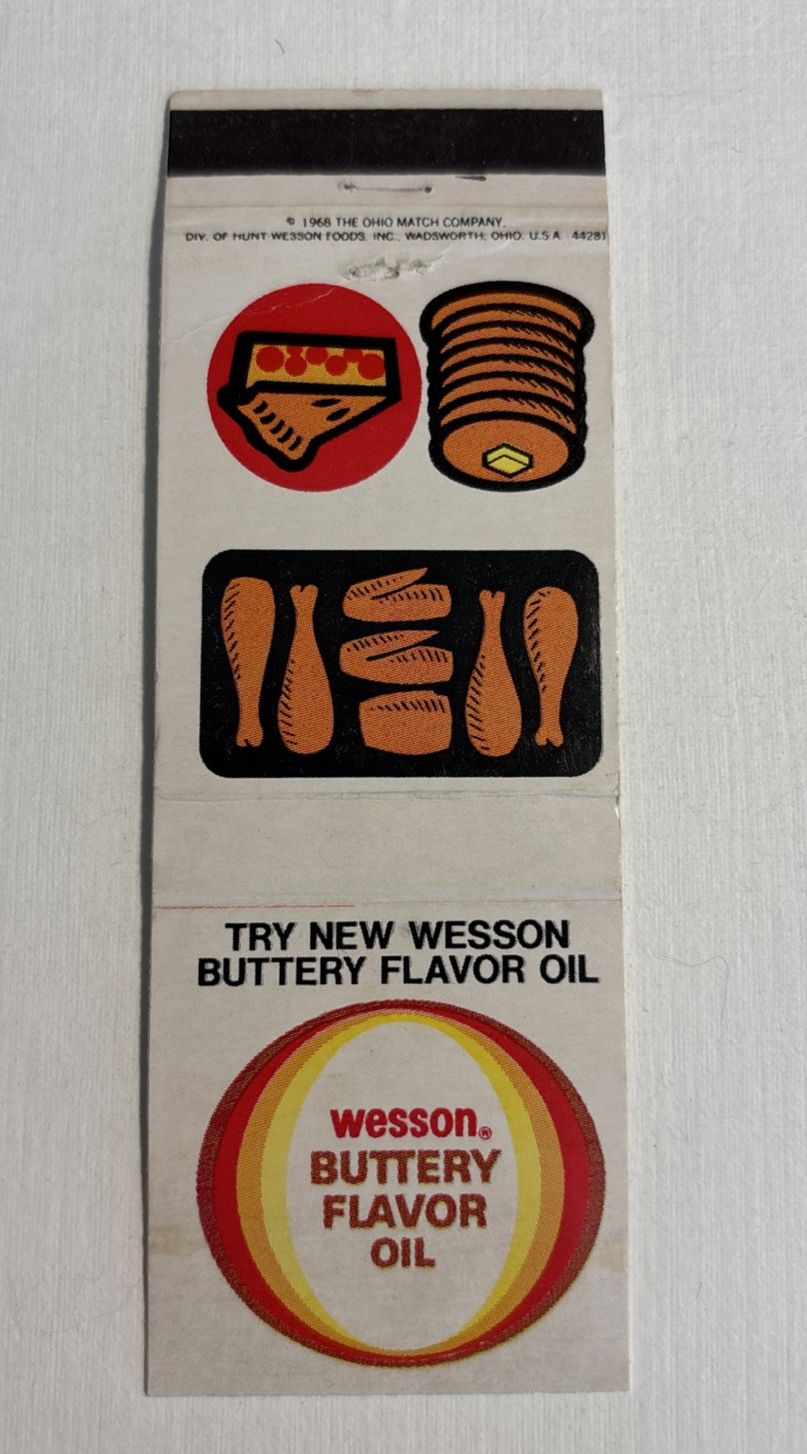 Matchbook Cover Unstruck, Wesson Butter Flavor Oil