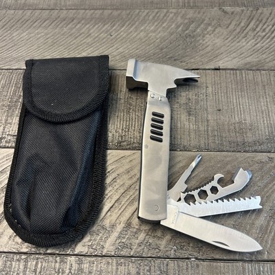 Stainless Steel Multi Tool Hammer Wrench Saw Knife With Pouch