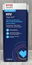 CVS At Home Test Kit HIV Test Detects Antibodies of HIV-1 & HIV-2 Antibodies