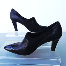Willi Smith Doogie Womens 7.5M Black Leather Pointed Toe Heels