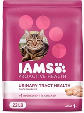 IAMS Proactive Health Adult Urinary Tract Healthy Dry Cat Food with Chicken, 22.