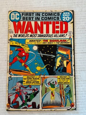 1972 DC Wanted the World's Most Dangerous Villains #1 Comic Book /B454