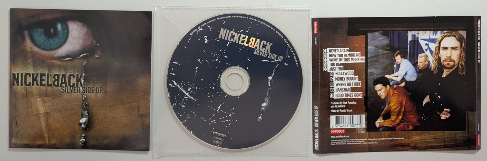 Silver Side Up Nickelback CD 2003 NO CASE CD in plastic sleeve + artwork