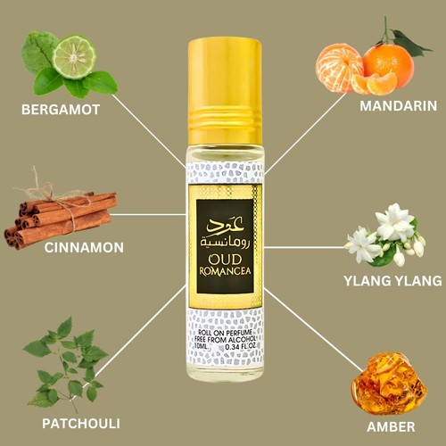 Aceite de perfume enrollable 12 piezas Oud Romancea - CPO 10 ML (0,34 OZ) por Ard Al Zaafaran | - Imagen 7 de 9