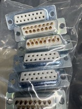 Lot of 6 DB15 D-Sub Connectors 15 Pin Male/Female Panel Mount Solder Cup