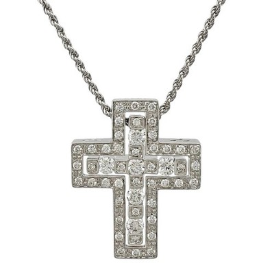 Damiani Necklace K18 white gold diamond used
