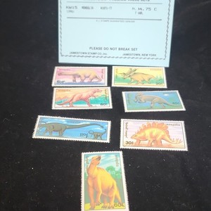 Mongolia Dinosaur Stamp Set 1990 Mint Never Hinged Multi-Color 7 Values
