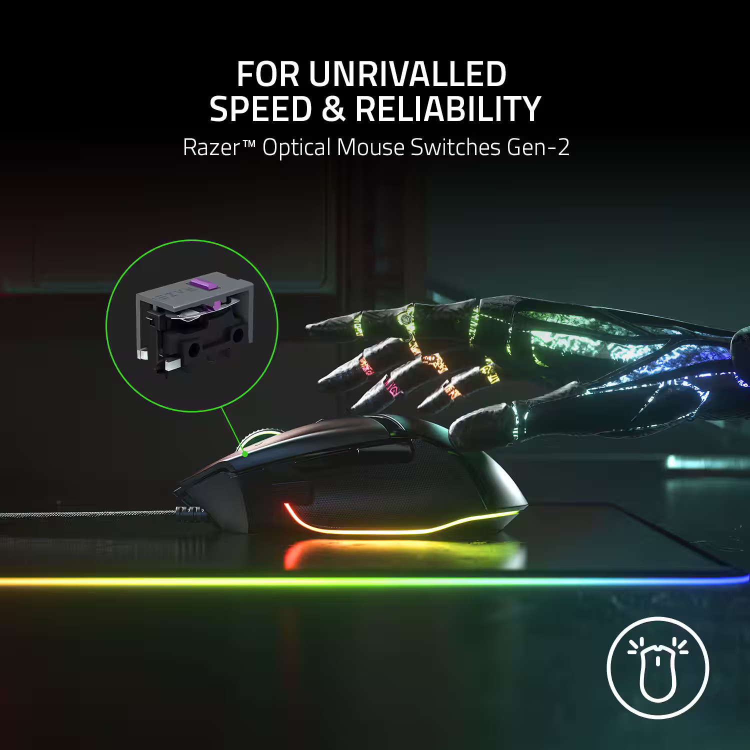 Razer Basilisk V3 Optical Chroma RBG Lighting - Wired - B... 2