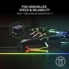 Razer Basilisk V3 Optical Gaming Mouse Chroma RBG Lighting - Wired - B... 2