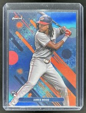 2025 Topps Finest James Wood Common RC Sky Blue Refractor #/325 Nationals