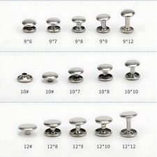 Studs Rapid Rivets Leather Craft Repair DIY Double Cap Rivets 6 7 8 9 10 12mm