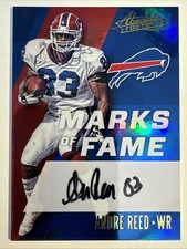 2017 Panini Absolute Football Andre Reed Marks of Fame Auto Autograph #/25