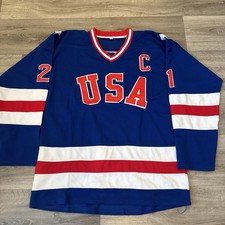 Replica Team USA Hockey Jersey Miracle on Ice Mike Eruzione, Size XL