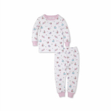 Kissy Kissy Narwhales Print Long Pajamas 12-18m Pima Cotton New with Tags