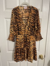 Buddy Love Woman's Lightweight Mini Dress - Size Large Animal Print