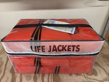4 Pack Adult Type II Keyhole Life Jacket Orange US Coast Guard Approved
