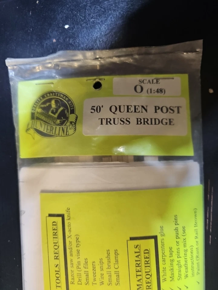 Hunterline O Scale 50' Queen Post Truss Bridge Kit - NOS - Image 2 of 4