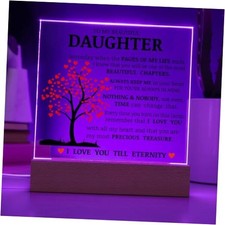 Daughter Keepsake - Lamp of Love, Unique Birthday Gift for Daughter, Square
